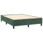 vidaXL Cama box spring con colchón terciopelo verde oscuro 140x190 cm vidaXL Cama box spring con colchón terciopelo verde oscuro 140x190 cm