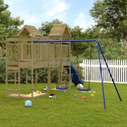 vidaXL Parque infantil de exterior madera de pino impregnada