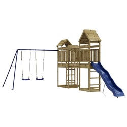 vidaXL Parque infantil de exterior madera de pino impregnada