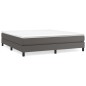 vidaXL Cama box spring con colchón cuero sintético gris 180x200 cm vidaXL Cama box spring con colchón cuero sintético gris 180x200 cm