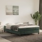 vidaXL Cama box spring con colchón terciopelo verde oscuro 140x190 cm vidaXL Cama box spring con colchón terciopelo verde oscuro 140x190 cm