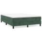 vidaXL Cama box spring con colchón terciopelo verde oscuro 140x190 cm vidaXL Cama box spring con colchón terciopelo verde oscuro 140x190 cm