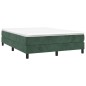 vidaXL Cama box spring con colchón terciopelo verde oscuro 140x190 cm vidaXL Cama box spring con colchón terciopelo verde oscuro 140x190 cm