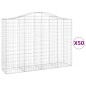 vidaXL Cestas gaviones 50 uds forma de arco hierro 200x50x140/160 cm vidaXL Cestas gaviones 50 uds forma de arco hierro 200x50x140/160 cm