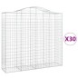 vidaXL Cestas gaviones 30 uds forma de arco hierro 200x50x180/200 cm