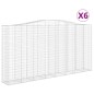 vidaXL Cestas de gaviones 6 uds forma de arco hierro 400x50x200/220 cm vidaXL Cestas de gaviones 6 uds forma de arco hierro 400x50x200/220 cm