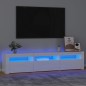 vidaXL Mueble de TV con luces LED blanco brillante 180x35x40 cm vidaXL Mueble de TV con luces LED blanco brillante 180x35x40 cm