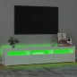 vidaXL Mueble de TV con luces LED blanco brillante 180x35x40 cm vidaXL Mueble de TV con luces LED blanco brillante 180x35x40 cm