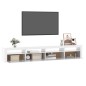 vidaXL Mueble de TV con luces LED blanco brillante 240x35x40 cm