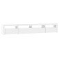 vidaXL Mueble de TV con luces LED blanco brillante 240x35x40 cm