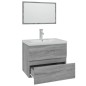 vidaXL Set de muebles de baño madera contrachapada gris Sonoma vidaXL Set de muebles de baño madera contrachapada gris Sonoma