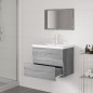 vidaXL Set de muebles de baño madera contrachapada gris Sonoma vidaXL Set de muebles de baño madera contrachapada gris Sonoma