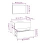 vidaXL Set de muebles de baño madera contrachapada gris Sonoma vidaXL Set de muebles de baño madera contrachapada gris Sonoma