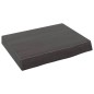 vidaXL Encimera baño madera maciza tratada gris oscuro 40x30x(2-6) cm vidaXL Encimera baño madera maciza tratada gris oscuro 40x30x(2-6) cm