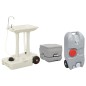 vidaXL Juego inodoro con lavabo y depósito agua portátil para camping vidaXL Juego inodoro con lavabo y depósito agua portátil para camping