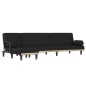 vidaXL Sofá cama en forma de L tela negro 260x140x70 cm vidaXL Sofá cama en forma de L tela negro 260x140x70 cm