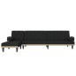 vidaXL Sofá cama en forma de L tela negro 260x140x70 cm vidaXL Sofá cama en forma de L tela negro 260x140x70 cm