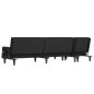 vidaXL Sofá cama en forma de L tela negro 260x140x70 cm vidaXL Sofá cama en forma de L tela negro 260x140x70 cm