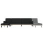 vidaXL Sofá cama en forma de L tela negro 260x140x70 cm vidaXL Sofá cama en forma de L tela negro 260x140x70 cm