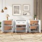 vidaXL Aparadores 3 uds madera contrachapada blanco brillo vidaXL Aparadores 3 uds madera contrachapada blanco brillo