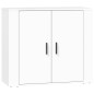 vidaXL Aparadores 3 uds madera contrachapada blanco brillo vidaXL Aparadores 3 uds madera contrachapada blanco brillo