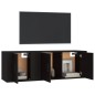 vidaXL Set de muebles para TV 2 piezas madera contrachapada negro