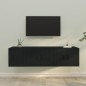 vidaXL Set de muebles para TV 3 piezas madera contrachapada negro