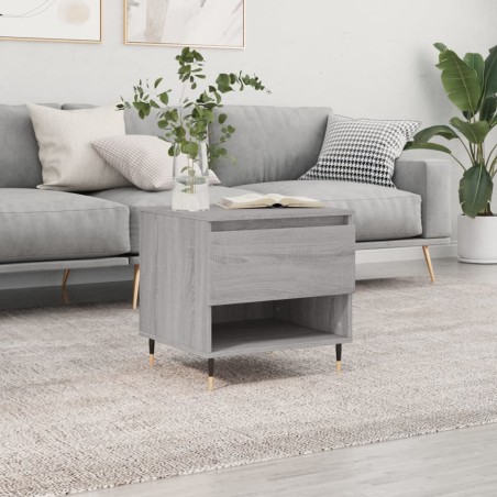 vidaXL Mesa de centro madera de ingeniería gris Sonoma 50x46x50 cm