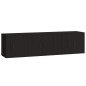 vidaXL Set de muebles para TV 3 piezas madera contrachapada negro