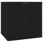 vidaXL Set de muebles para TV 3 piezas madera contrachapada negro