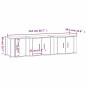 vidaXL Set de muebles para TV 3 piezas madera contrachapada negro