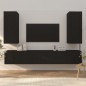vidaXL Set de muebles para TV 6 piezas madera contrachapada negro vidaXL Set de muebles para TV 6 piezas madera contrachapada negro