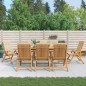 vidaXL Sillas de jardín reclinables y cojines 8 uds madera maciza teca vidaXL Sillas de jardín reclinables y cojines 8 uds madera maciza teca