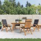 vidaXL Sillas de jardín reclinables y cojines 4 uds madera maciza teca vidaXL Sillas de jardín reclinables y cojines 4 uds madera maciza teca