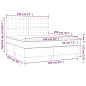 vidaXL Cama box spring con colchón terciopelo gris claro 160x200 cm