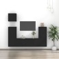 vidaXL Set de muebles para TV 5 piezas madera contrachapada negro vidaXL Set de muebles para TV 5 piezas madera contrachapada negro
