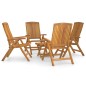 vidaXL Juego de muebles de jardín 5 piezas madera maciza teca vidaXL Juego de muebles de jardín 5 piezas madera maciza teca