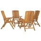 vidaXL Juego de muebles de jardín 5 piezas madera maciza teca vidaXL Juego de muebles de jardín 5 piezas madera maciza teca