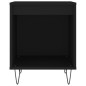 vidaXL Mesita de noche madera de ingeniería negro 40x35x50 cm
