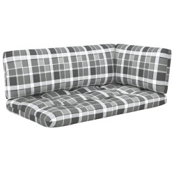 vidaXL Muebles de palets 6 pzas y cojines madera pino impregnada gris