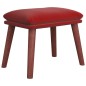 vidaXL Reposapiés de terciopelo rojo vino tinto 45x29,5x35 cm vidaXL Reposapiés de terciopelo rojo vino tinto 45x29,5x35 cm