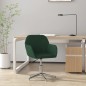 vidaXL Silla de oficina giratoria de tela verde oscuro vidaXL Silla de oficina giratoria de tela verde oscuro
