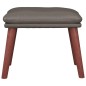vidaXL Reposapiés cuero sintético gris 45x29,5x35 cm vidaXL Reposapiés cuero sintético gris 45x29,5x35 cm