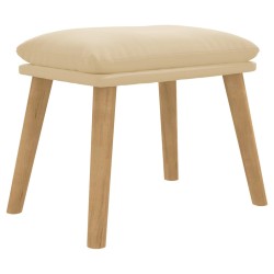vidaXL Reposapiés de terciopelo crema blanco 45x29,5x35 cm