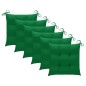 vidaXL Sillas de jardín 6 uds madera maciza de teca con cojines verdes vidaXL Sillas de jardín 6 uds madera maciza de teca con cojines verdes