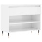 vidaXL Mueble zapatero madera contrachapada blanco brillo 70x36x60 cm vidaXL Mueble zapatero madera contrachapada blanco brillo 70x36x60 cm