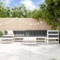 vidaXL Juego de muebles de jardín 8 piezas madera maciza de pino vidaXL Juego de muebles de jardín 8 piezas madera maciza de pino