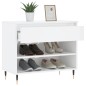 vidaXL Mueble zapatero madera contrachapada blanco brillo 70x36x60 cm vidaXL Mueble zapatero madera contrachapada blanco brillo 70x36x60 cm