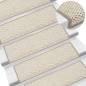 vidaXL Alfombrilla autoadhesiva escalera sisal 15 uds beige 65x21x4 cm vidaXL Alfombrilla autoadhesiva escalera sisal 15 uds beige 65x21x4 cm