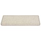 vidaXL Alfombrilla autoadhesiva escalera sisal 15 uds beige 65x21x4 cm vidaXL Alfombrilla autoadhesiva escalera sisal 15 uds beige 65x21x4 cm